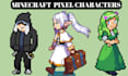 draw minecraft pixel art texture pack item icon ui java nsfw pixel art charcater