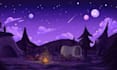create stunning pixel art background, game environment and landscape