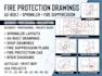 create fire protection as built drawings sprinkler layouts fire suppression plan