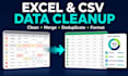 clean, merge, deduplicate, and format your excel or CSV data