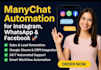 build ai chatbots for instagram facebook and website