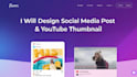 design social media posts and youtube thumbnails