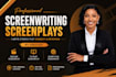 write blockbuster movie script screenplay screenwriting TV series synopsis