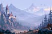 create stunning fantasy background and scenery illustration