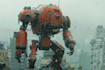 do custom digital 2d mecha art illustration