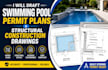draft swimming pool permit plans and structural construction drawings