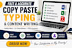do accurate copy paste work and content writing