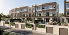 3d modern villa complex, multi family home design, semi detached house rendering
