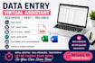 accurate data entry and admin tasks