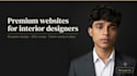 build a professional interior designer website for your portfolio