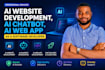 do ai website development, ai chatbot, ai web app