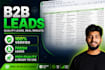 provide targeted verified b2b leads and email list
