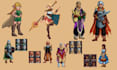 create rpg game character sprites, animations, and pixel art assets