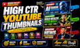 create high CTR youtube thumbnail designs