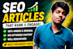 write SEO articles and blog posts