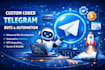 make a professional custom coded telegram