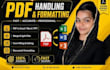 do pdf to excel conversion, pdf merging and formatting