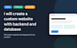 create a custom full stack website with backend and database