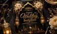 design luxury islamic wedding invitation cards