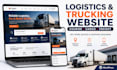 design logistics trucking courier and cargo wordpress website