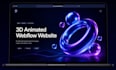 build create 3d animated webflow website using spline and three js effect