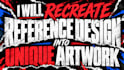 recreate your reference design into a unique custom artwork