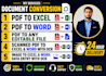 convert PDF to excel and word with ocr in 24 hours