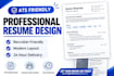design an ats friendly professional resume and CV