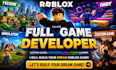 do custom roblox obby, tycoon, simulator, full game development, map, UI design