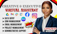 be creative virtual assistant personal executive VA social media admin VA, canva