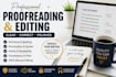 proofread and edit academic documents