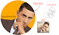 draw high quality vector portrait and vector tracing