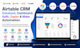 setup airtable CRM database dashboard softr zapier make automation