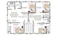 design modern 2d floor plans for house, apartment,