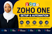 do zoho CRM setup zoho one automation and workflow integration