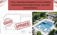prepare swimming pool permit drawings with structural and mep plans