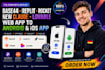 fix, convert base44 replit rocket new claude lovable web app to android ios app