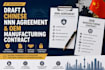 draft a chinese nnn agreement and oem manufacturing contract
