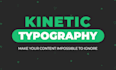 create kinetic typography and custom text animation video