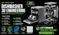 design 3d dishwasher mechanical assembly parametric modeling fea cfd cnc dfa dfm
