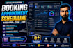 develop custom booking appointment scheduling web app,crm,erp