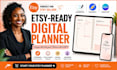 design hyperlinked goodnotes planner, notability digital planner and canva PDF