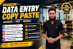 do accurate data entry, copy paste, and web research