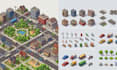 design isometric tilemap, tileset isometric game environment, indie game project