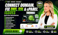 connect domain,  fix dns, SSL, cpanel issues on any hosting