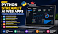 develop a custom python streamlit web app with ai integration