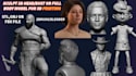 sculpt realistic 3d head model bust portrait face model statues for 3d printing