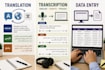 do translation, transcription and data entry services