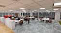visualize corporate office interior,functional workspace design,conference areas