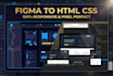 convert figma to html css responsive website